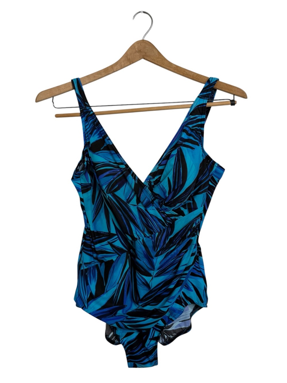 Miraclesuit Oceanus OnePiece Swimsuit Sz 18 Tropical Blue Tummy Control Slimming